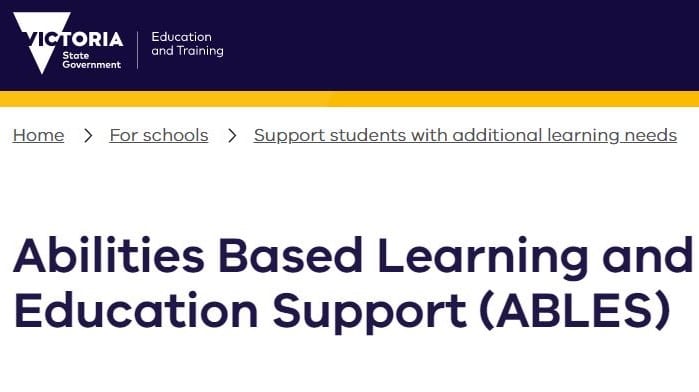 Abilities Based Learning and Education Support (ABLES)