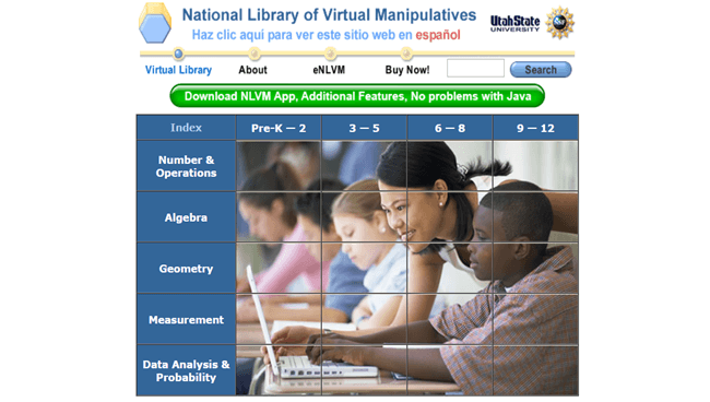National Library of Virtual Manipulatives (NLVM)