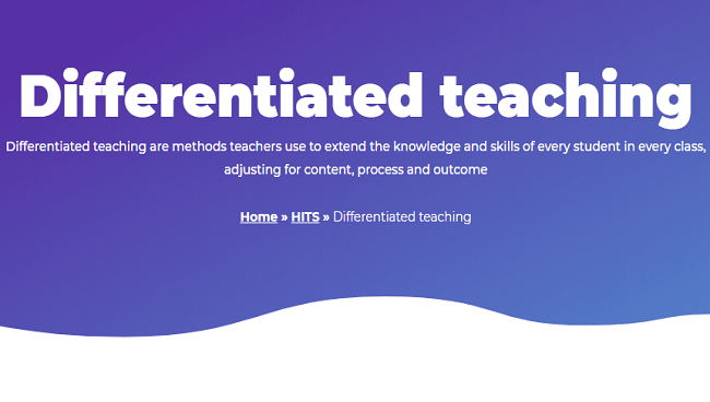 Differentiated teaching