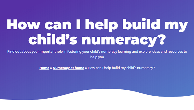How can I help build my child’s numeracy?