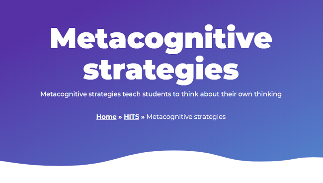 Metacognitive strategies