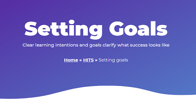 Setting goals